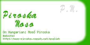 piroska moso business card