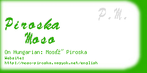 piroska moso business card